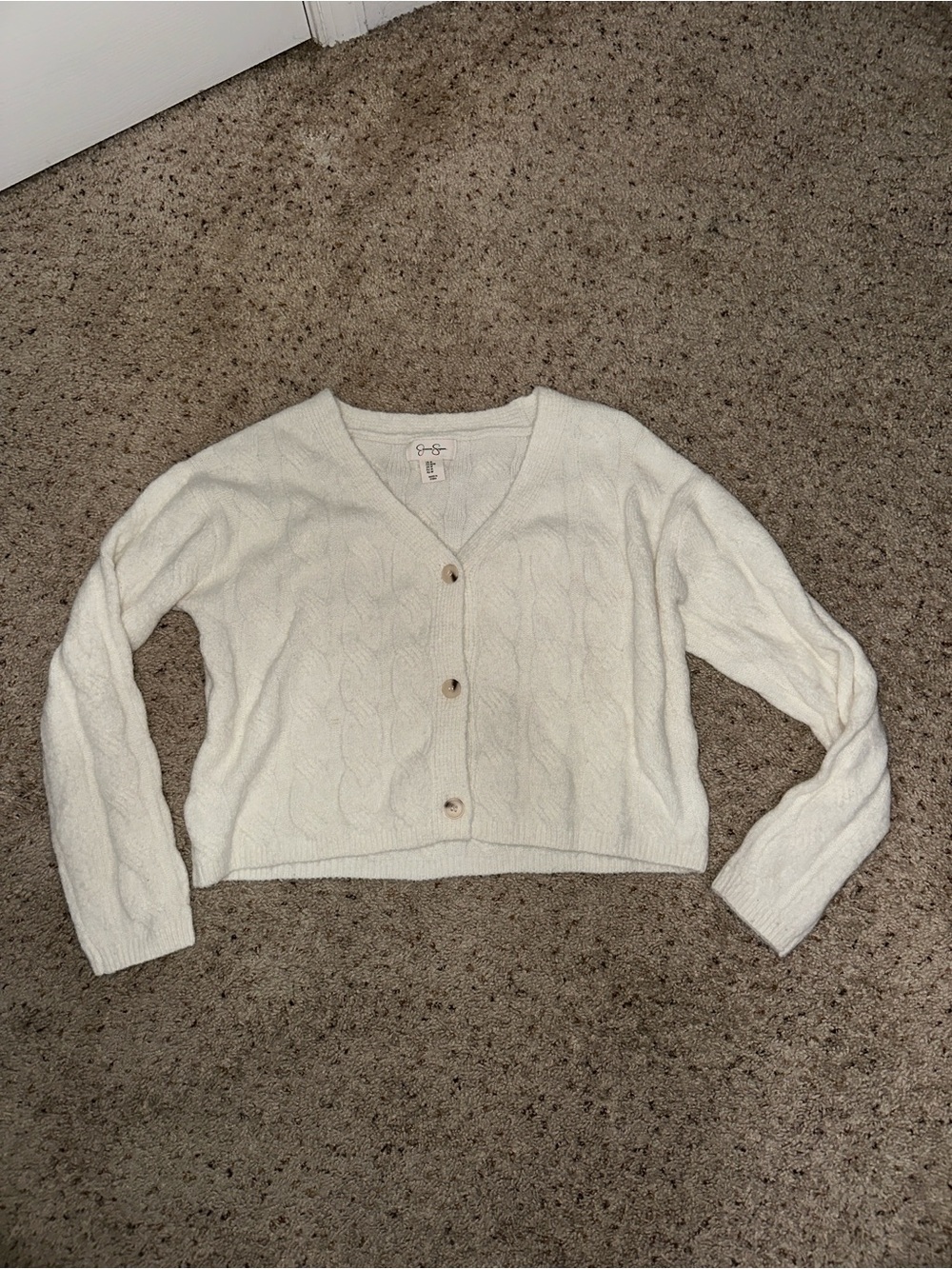 Cropped White Sweater